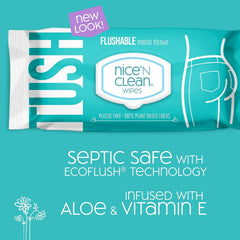 Nice 'N Clean close-up texture showing thick moist wipe for thorough cleanse
