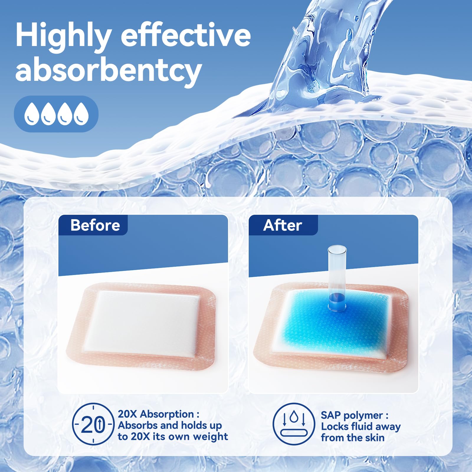 Niceful SAP core cross section revealing polymer gel for locked-in fluid