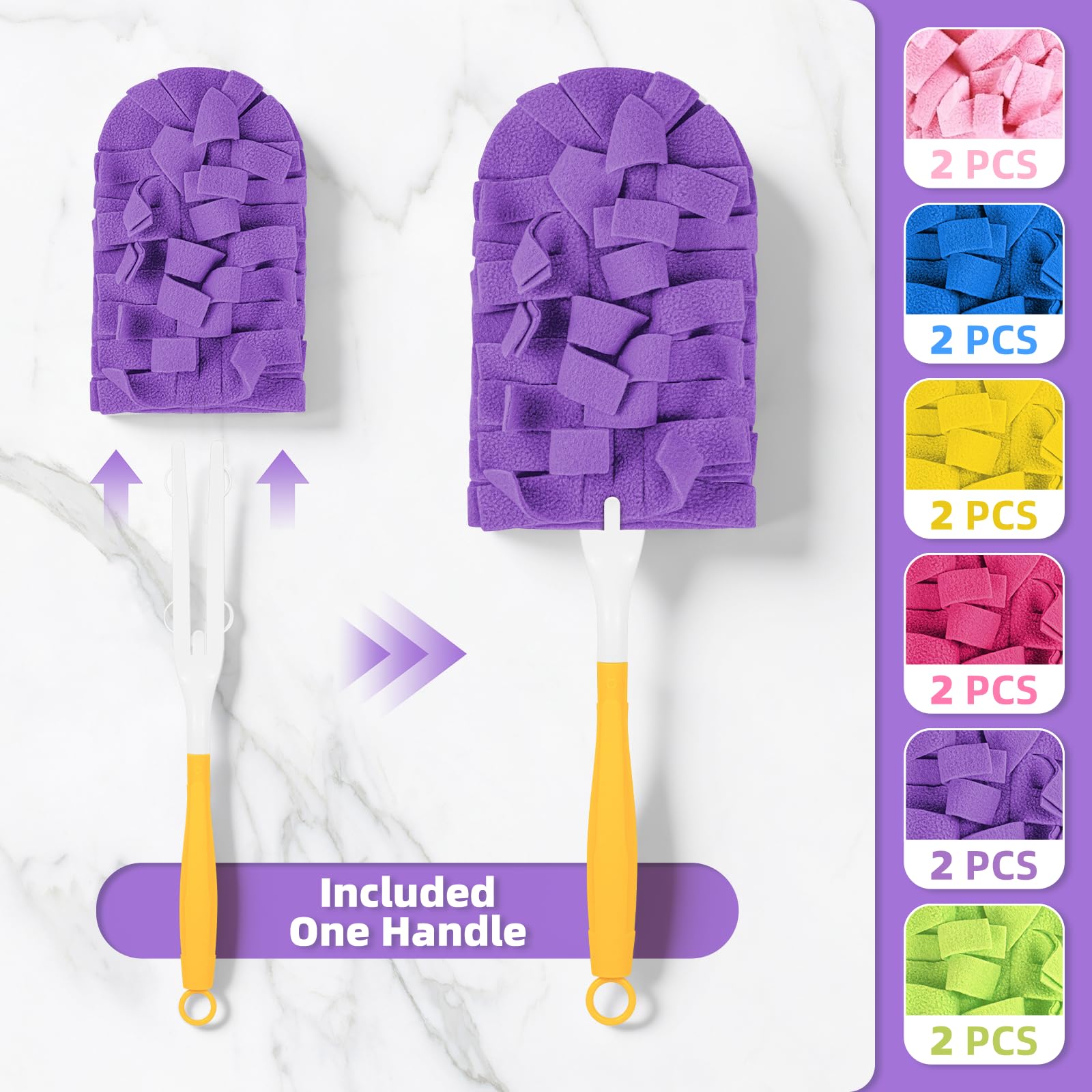 Nicemiya microfiber close-up texture illustrating dense fleece fibers that trap dust effectively