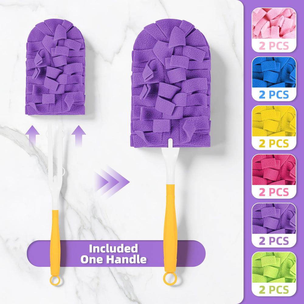 Nicemiya microfiber close-up texture illustrating dense fleece fibers that trap dust effectively