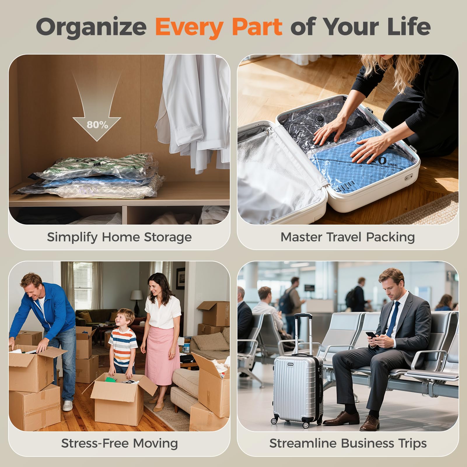 Nicetree travel-ready lifestyle scene with backpack and pump for easy on-the-go packing benefit