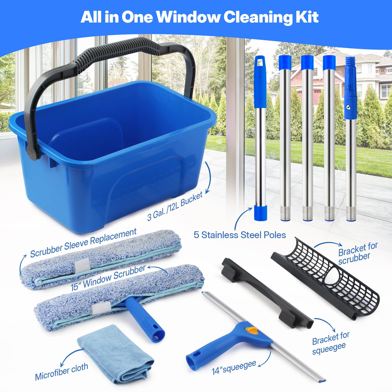 NICOFPHY close-up of silicone squeegee blade delivering streak-free wiping performance