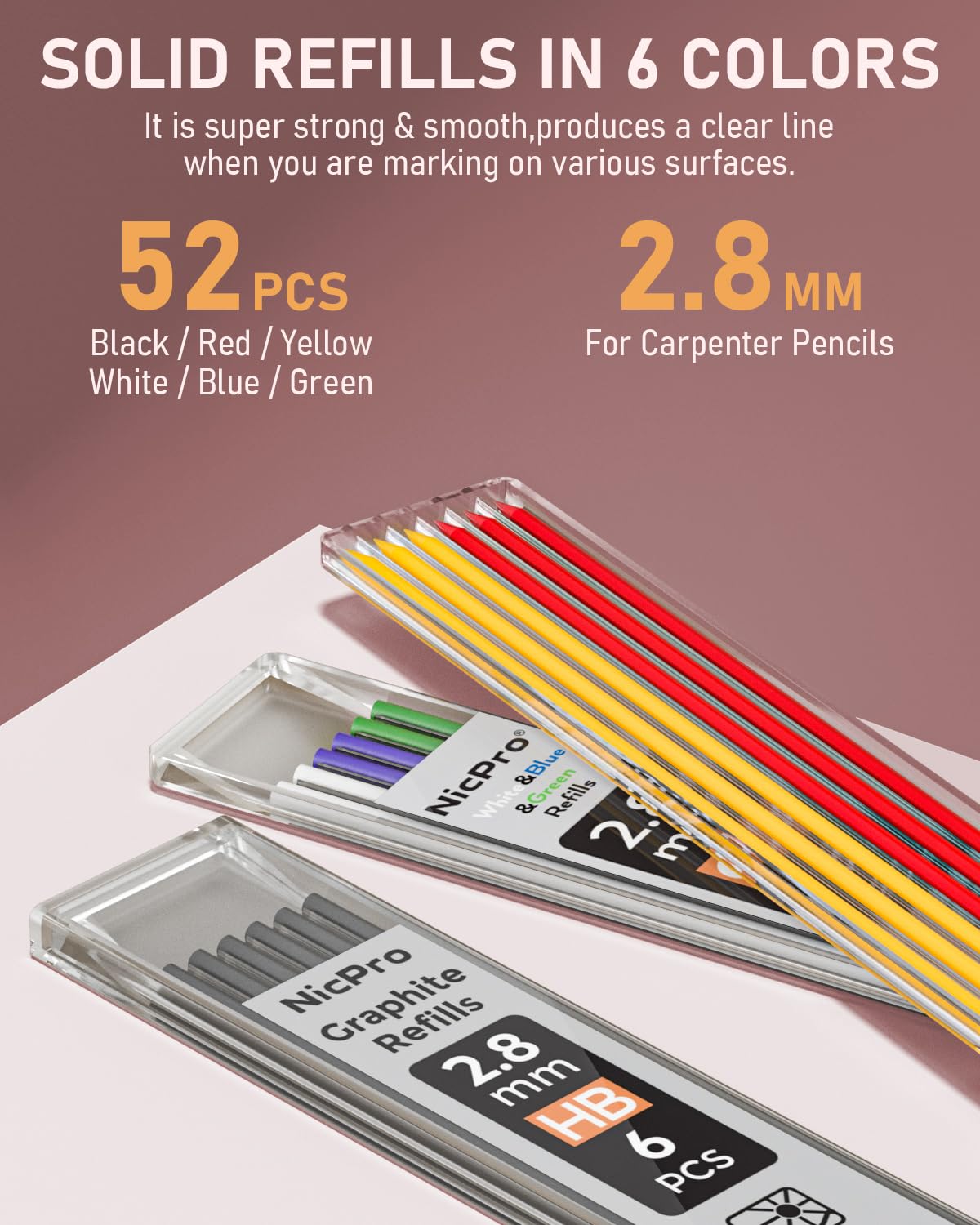 Nicpro pencil tip placed in hole demonstrating long nib access and precision