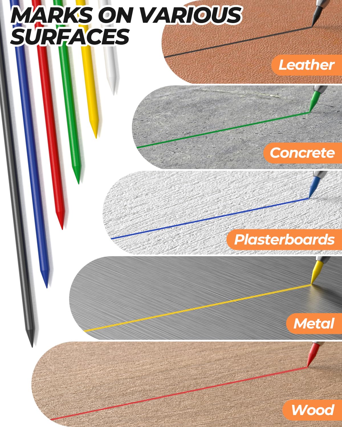 Nicpro open storage case displaying pencils, refills, and sharpener for easy transport