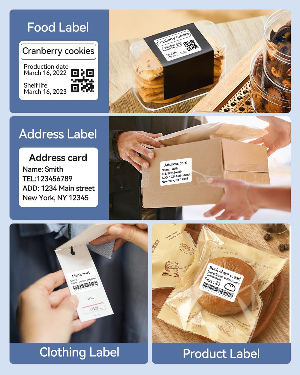 NIIMBOT label next to ruler showing 50×30 mm scale for accurate sizing
