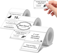 NIIMBOT front view of a white 50×30mm roll showing clean edges and capacity