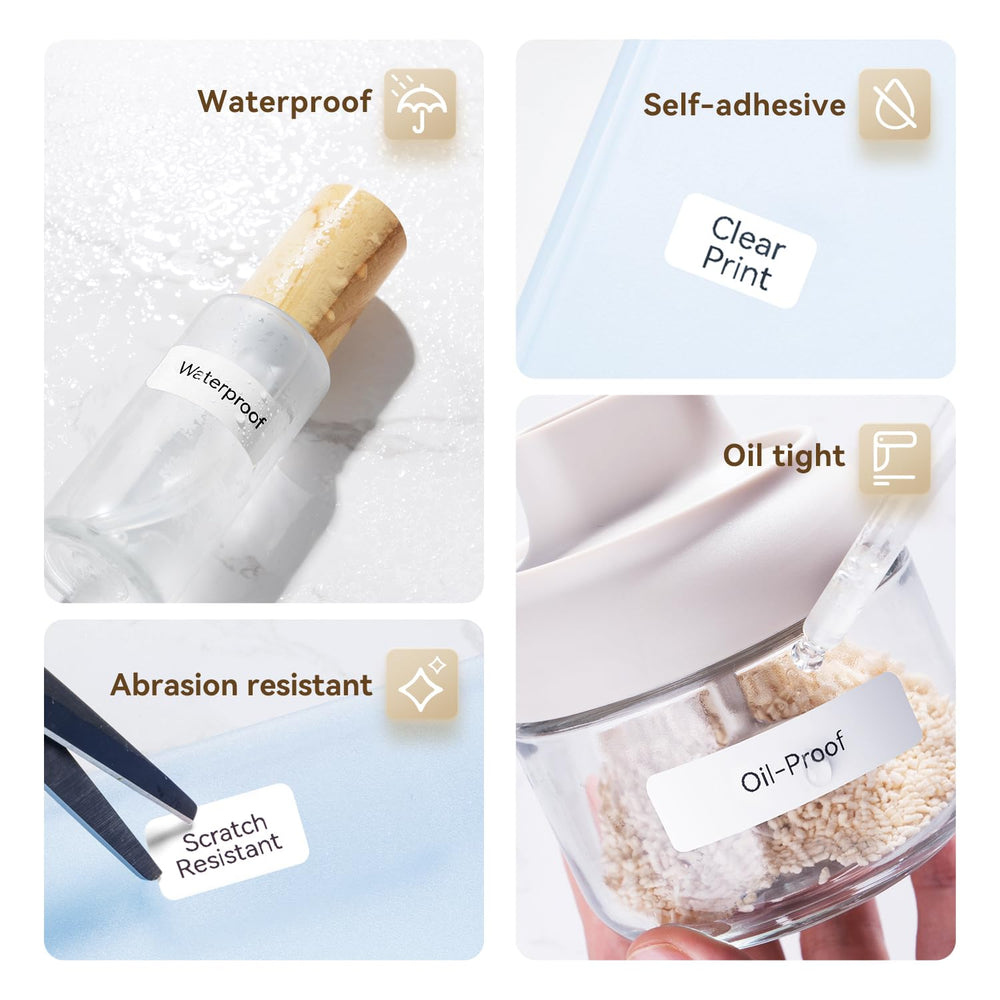 NIIMBOT label applied on cardboard box highlighting strong adhesive and secure packaging