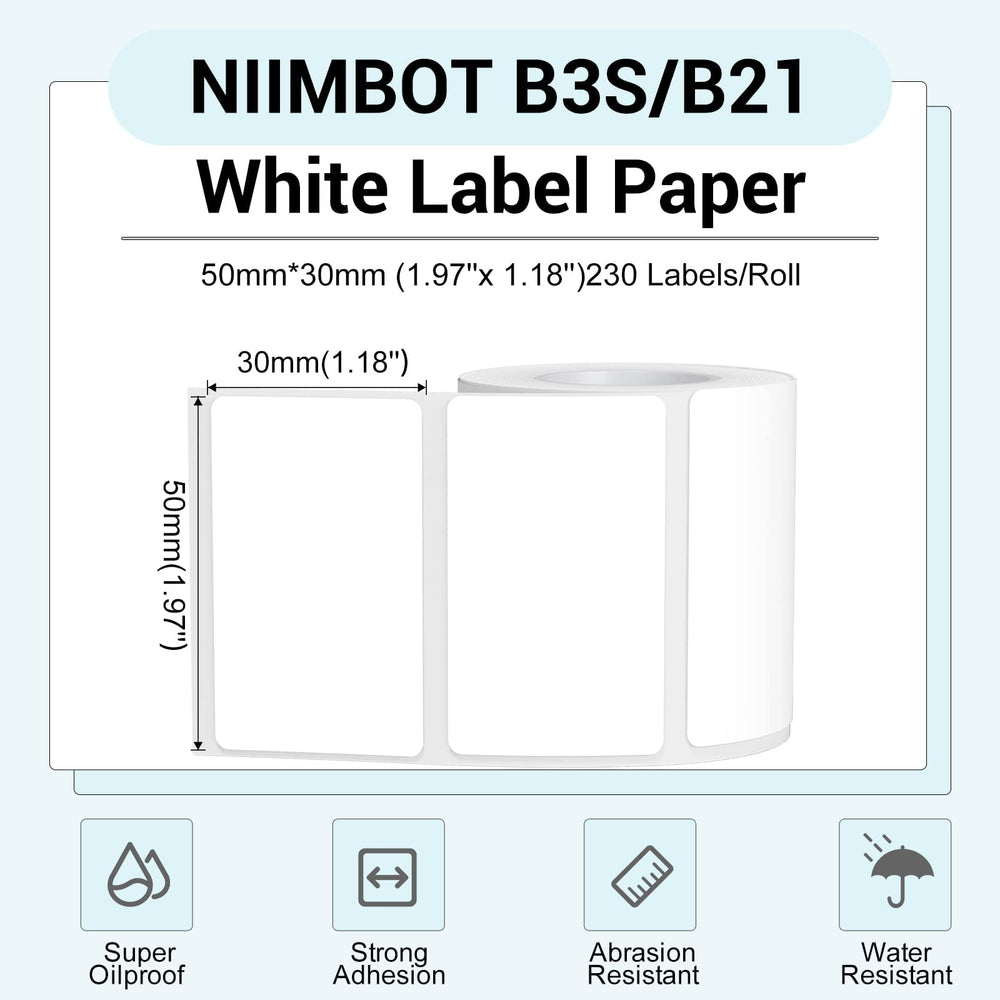NIIMBOT close-up texture of thermal paper showing smooth surface and crisp printing