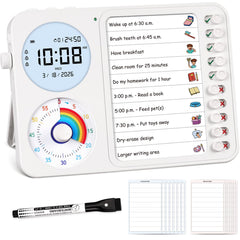 Nikafly front view of white 3-in-1 timer showing clear display and benefits