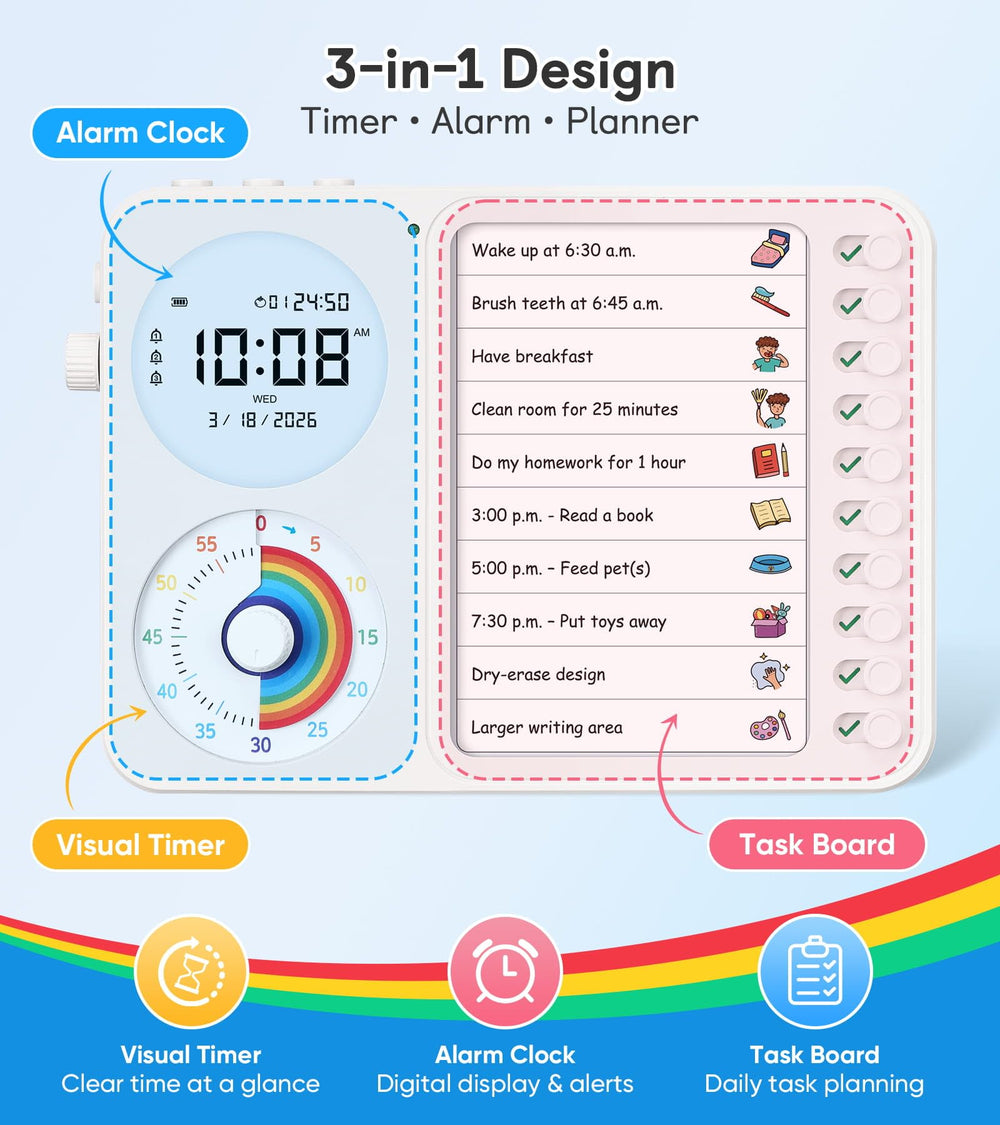 Nikafly close-up of rainbow countdown segment for instant visual time awareness