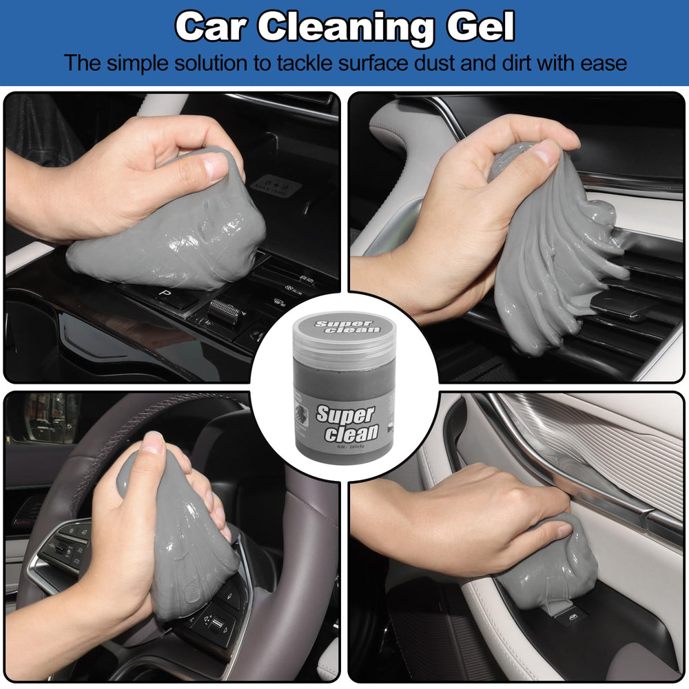 NIKCOSMK cleaning gel with spray bottle to lift dust and residue safely