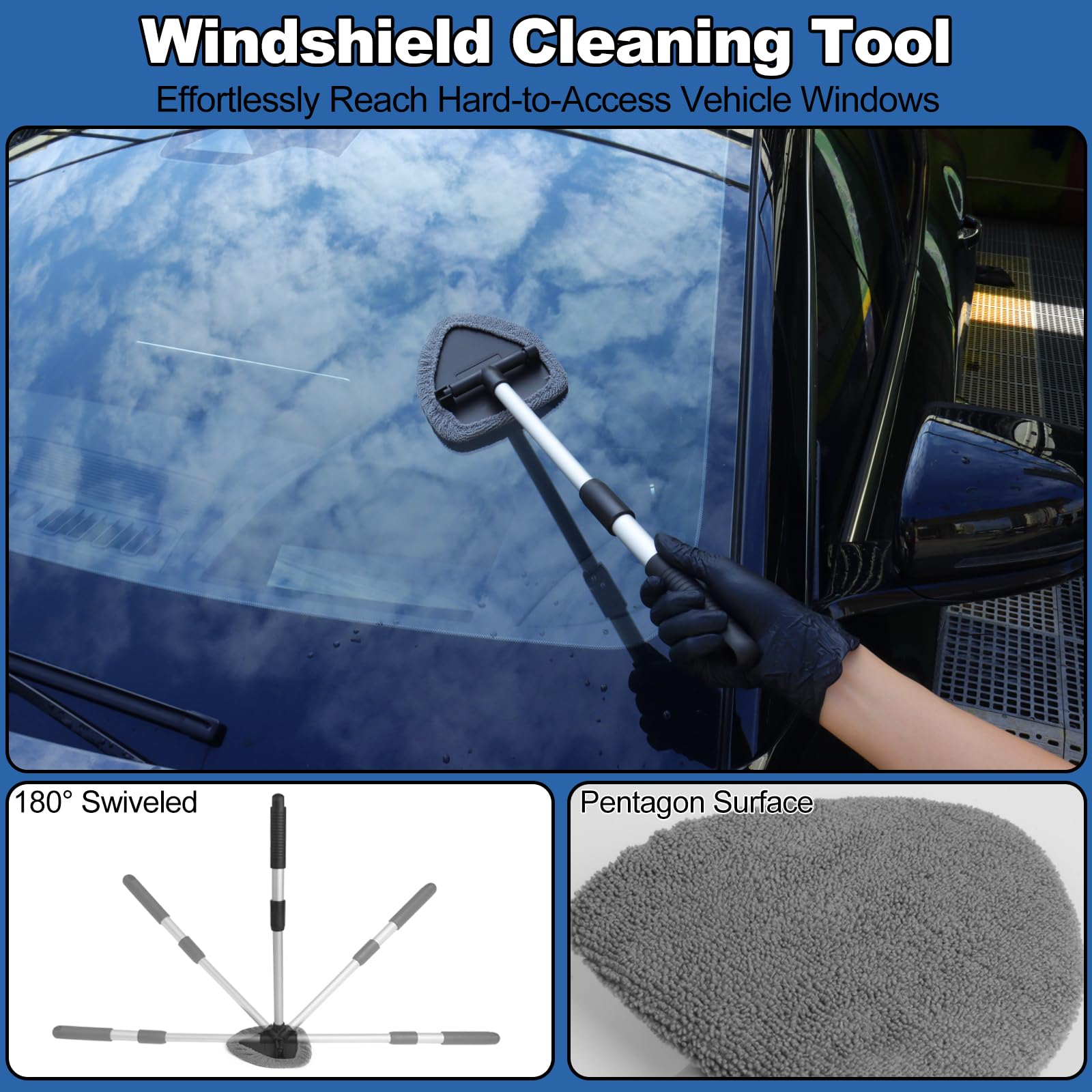 NIKCOSMK microfiber pad texture for streak-free glass and gentle surface cleaning