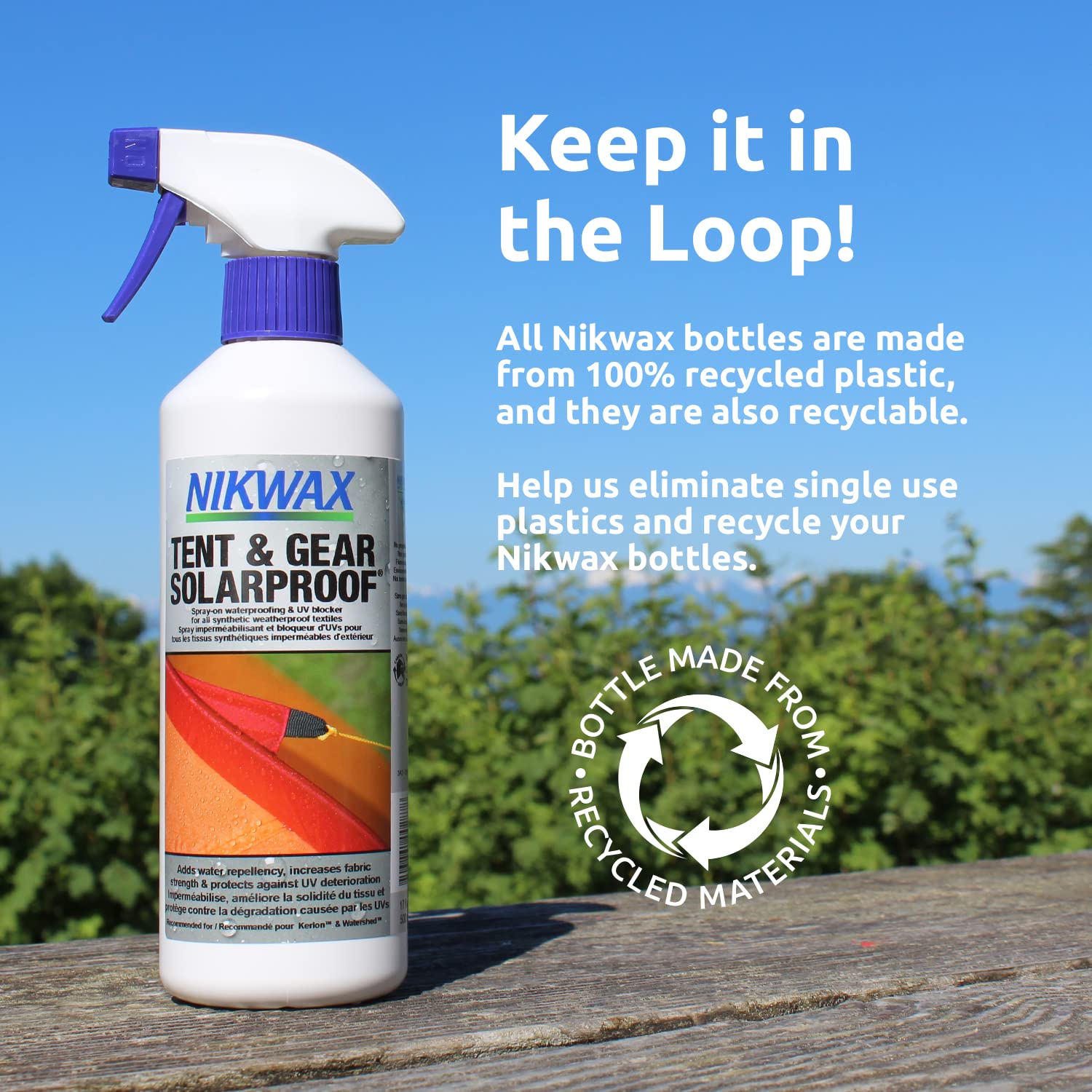 Outdoor campsite scene with tent treated by Nikwax illustrating long-lasting gear performance