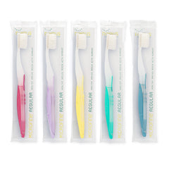 NIMBUS front packaging showing five brushes and periodontist design benefit