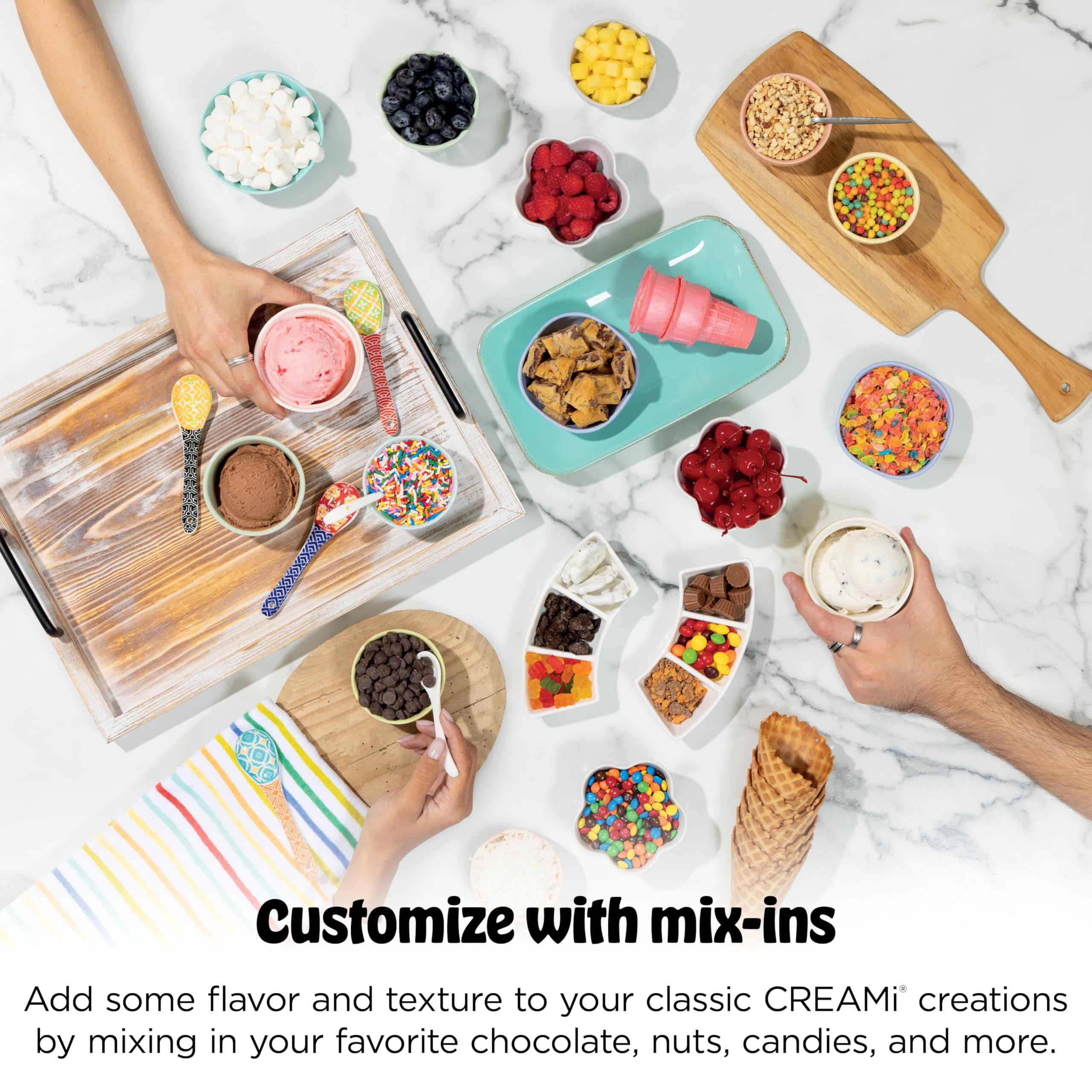 Ninja bowl with mix-ins chocolate and nuts added for customized flavor benefit