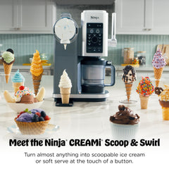 Ninja two 2-in-1 CREAMi pints with lids ready for freezing and easy storage