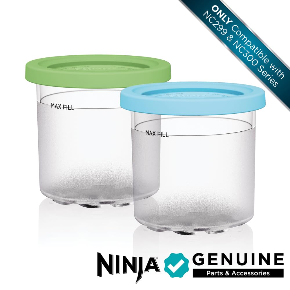 Close-up of Ninja CREAMi pint rim and texture highlighting durable BPA-free material