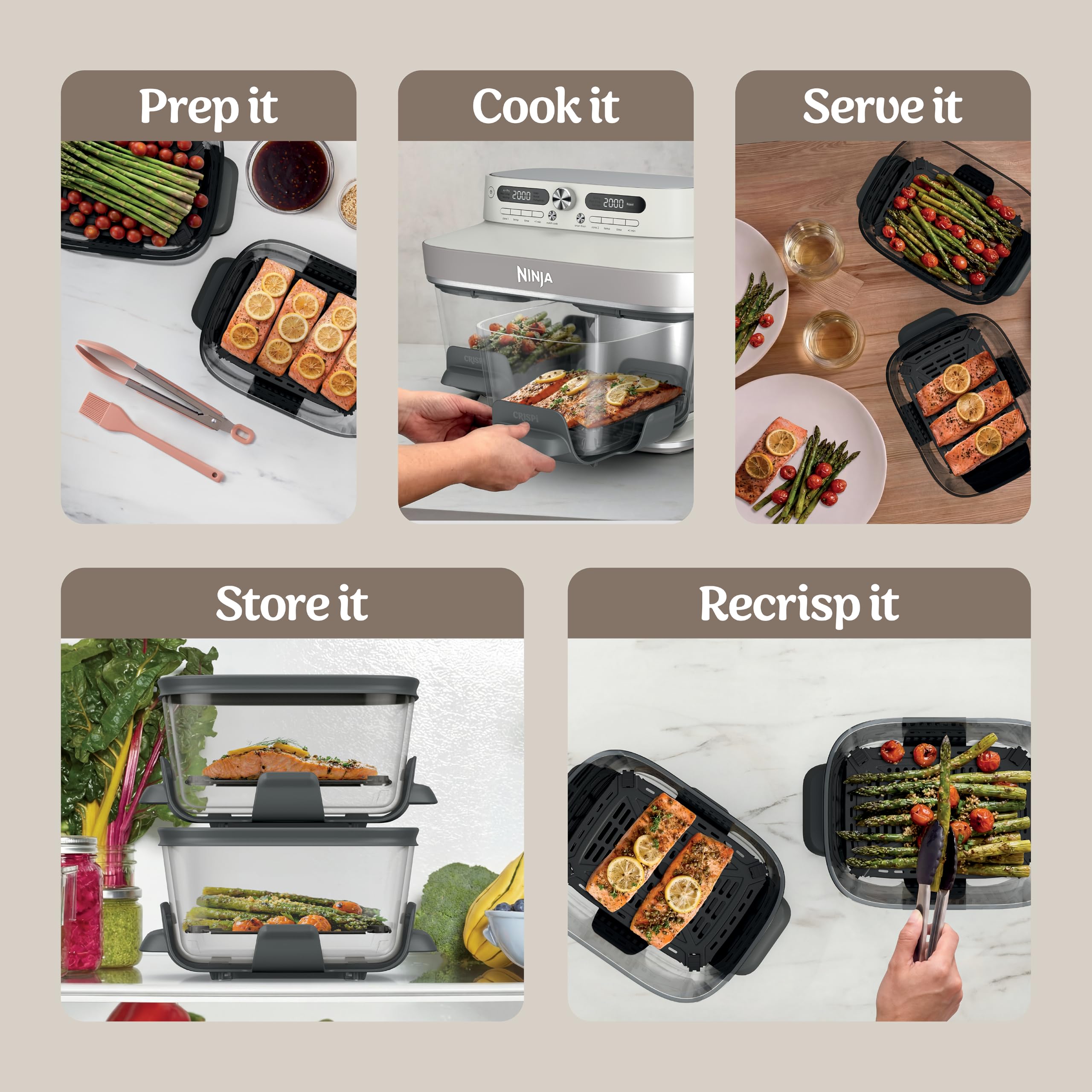 Ninja crisper plate detail showing airflow design for crisp textures