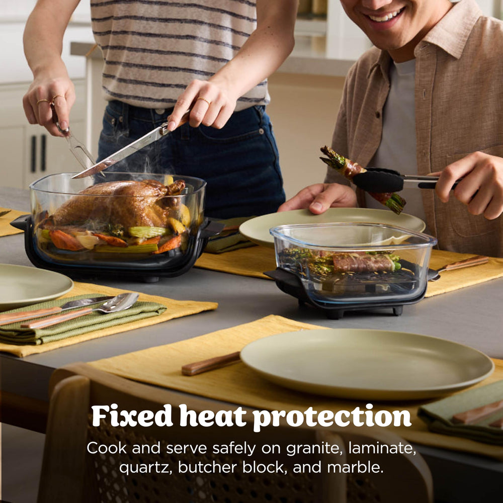 Glass bowls and lids in dishwasher showing easy cleanup of Ninja components