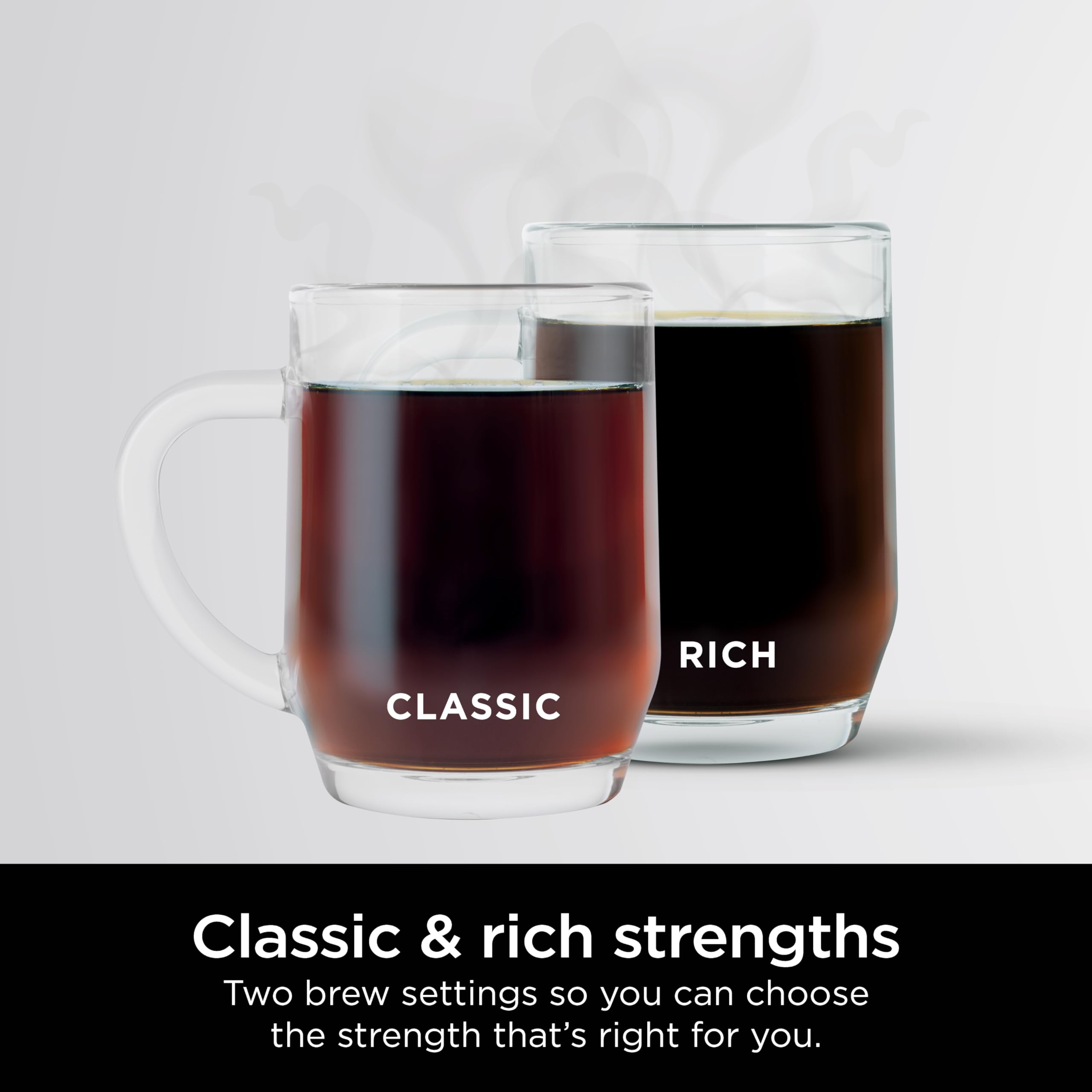 Ninja glass carafe close-up emphasizing clear markings and easy pour for accurate serving