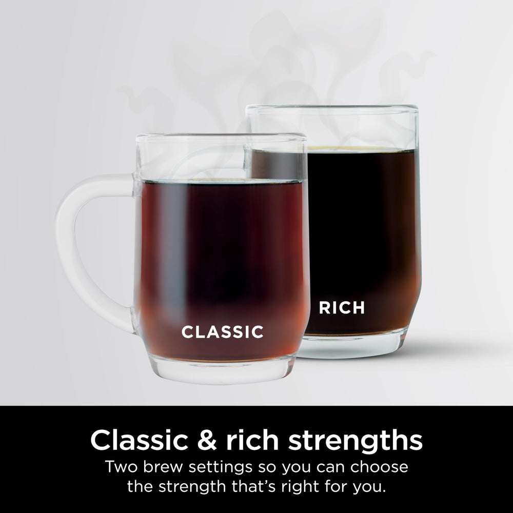 Ninja glass carafe close-up emphasizing clear markings and easy pour for accurate serving
