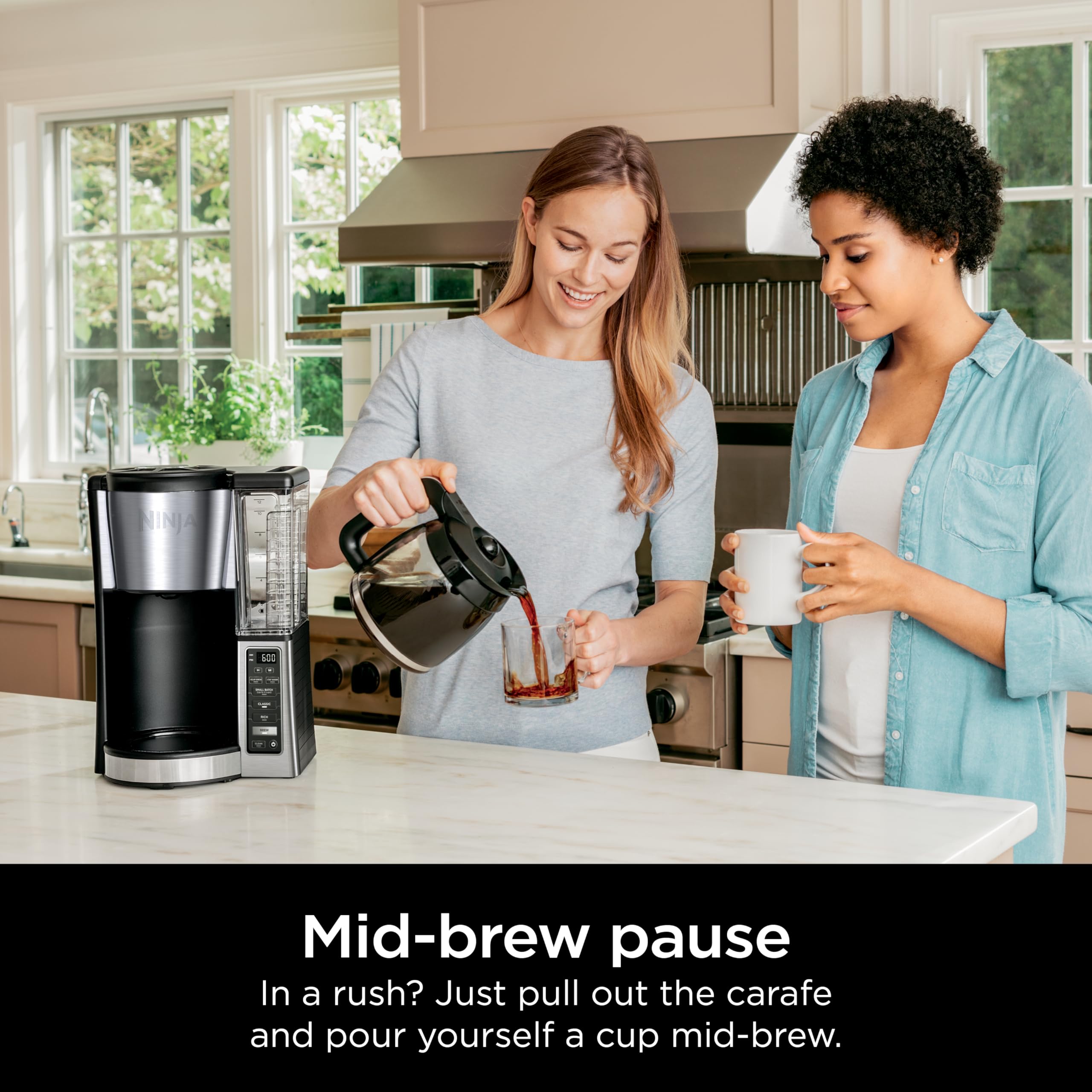 Ninja CE251 in a kitchen setting showing stainless design and convenience for daily use