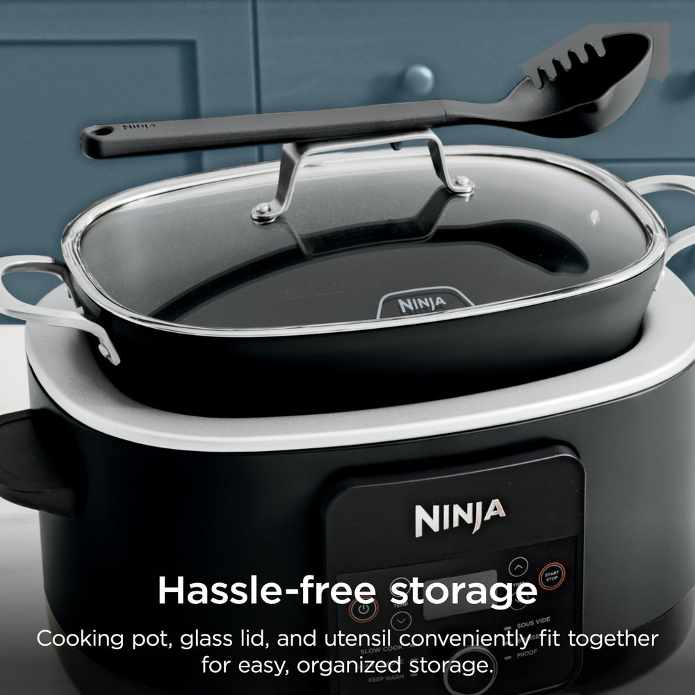 Ninja PossibleCooker PLUS control panel closeup showing preset functions for precise cooking