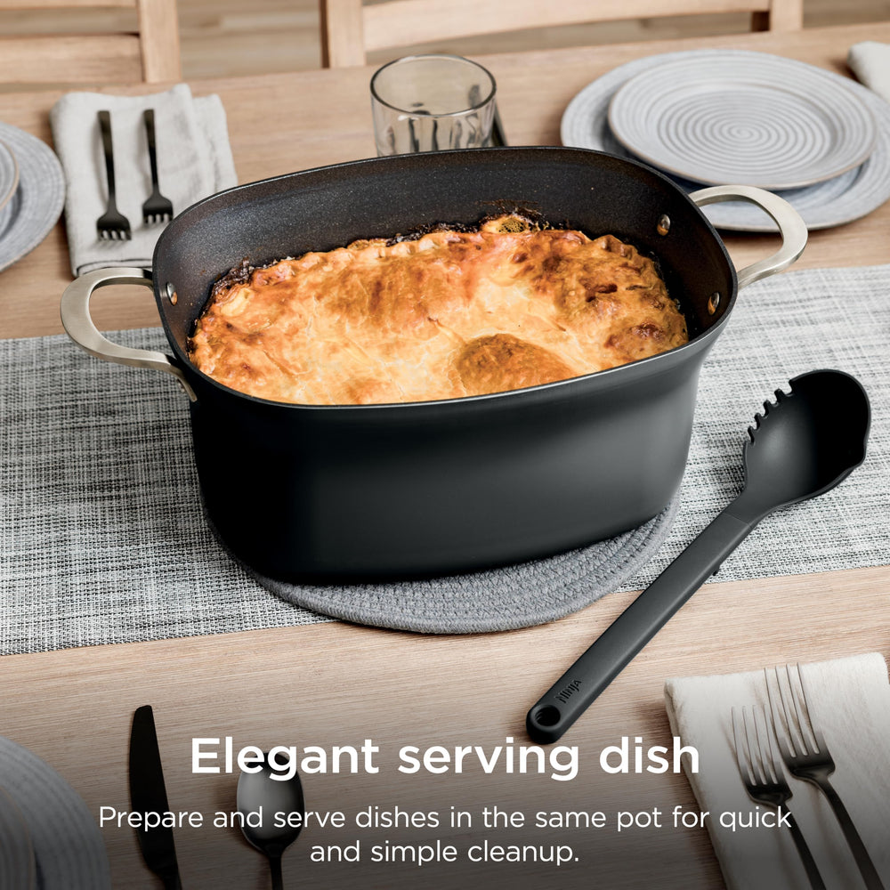Ninja PossibleCooker PLUS glass lid with multifunction utensil in handle for serving convenience