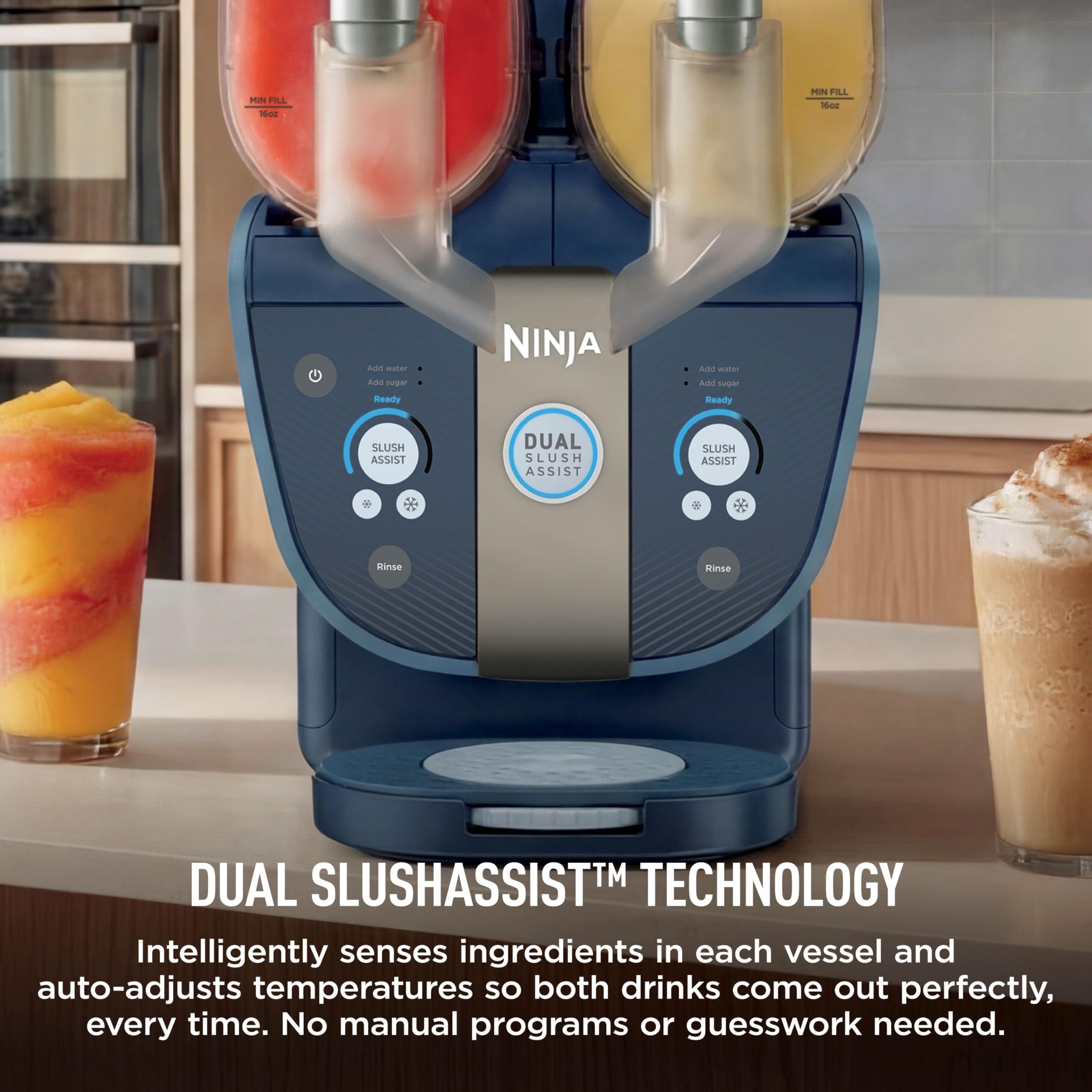 Ninja SLUSHi Twist auger and spout detail highlighting durable parts for smooth texture