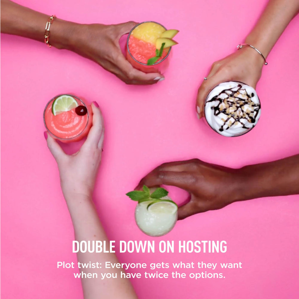 Ninja SLUSHi Twist on countertop at party serving guests showing crowd-ready performance