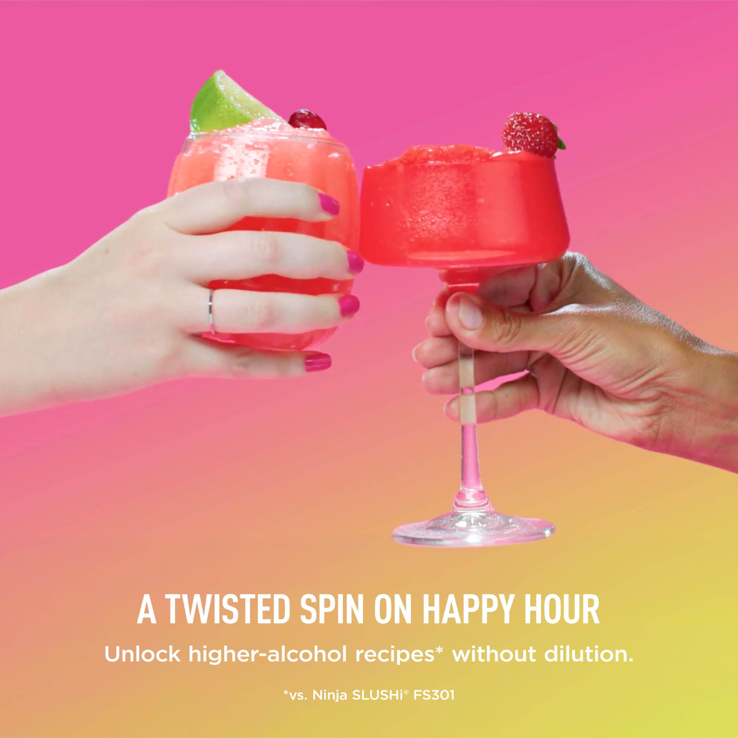 Ninja SLUSHi Twist vessel in rinse-cycle mode demonstrating easy-clean convenience