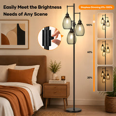 Nintiue LED bulbs installed demonstrating included 800-lumen warm lighting