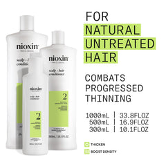 NIOXIN close-up label highlighting ingredients and scalp-focused benefit