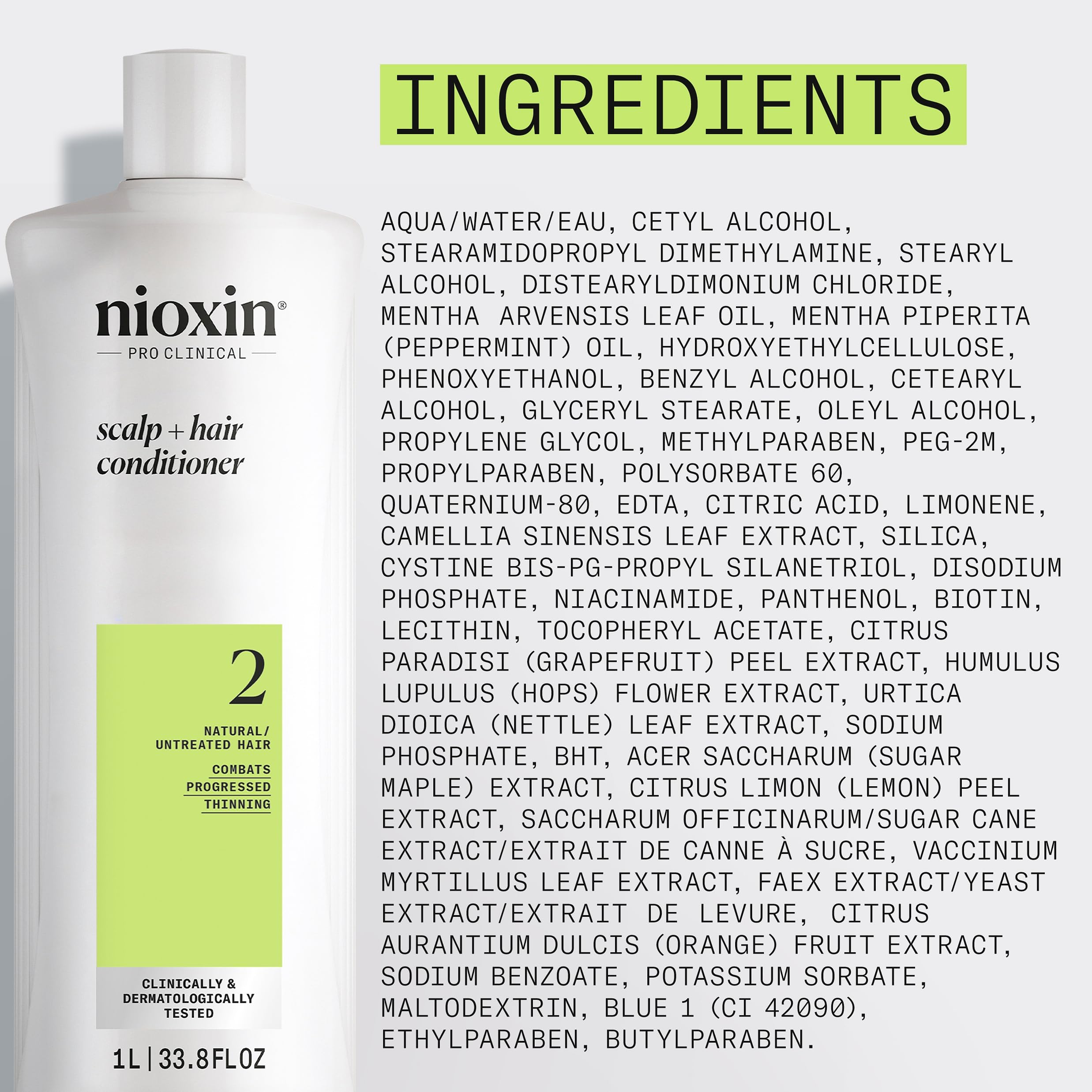 NIOXIN conditioner displayed on shelf emphasizing professional salon brand benefit