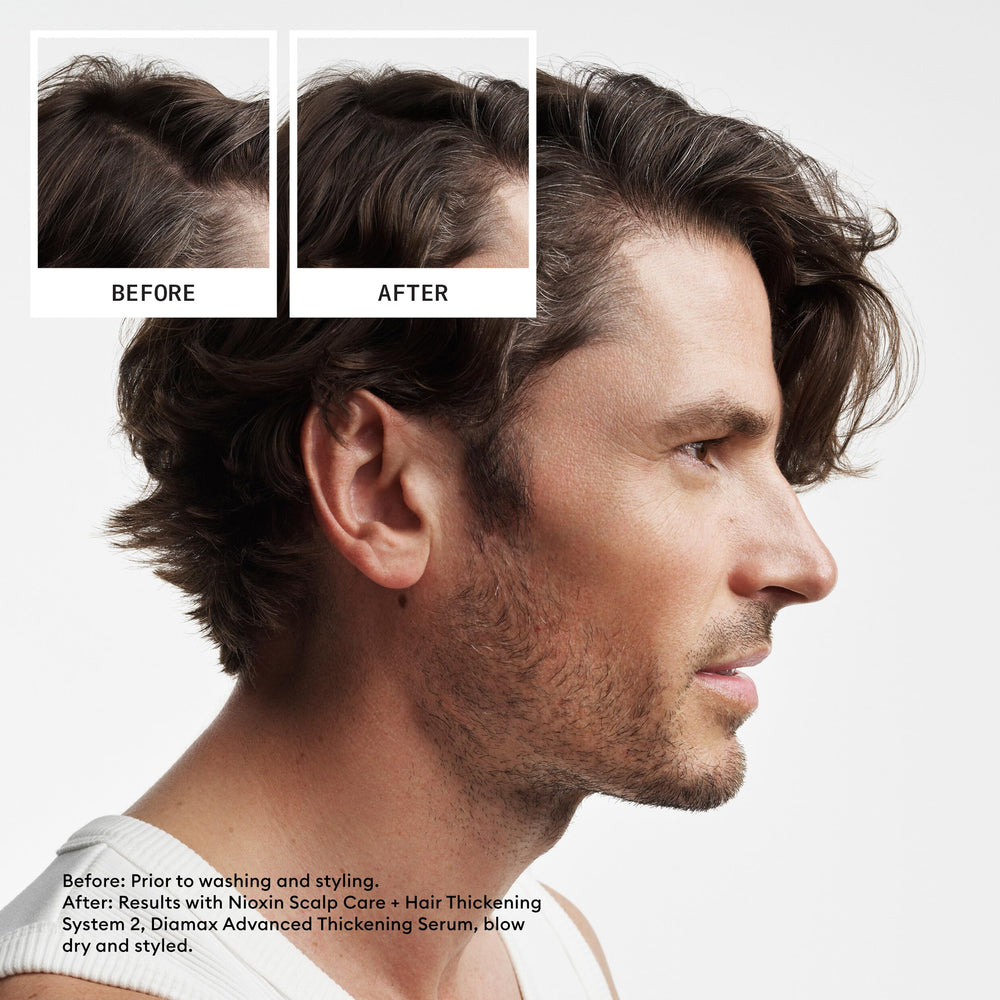 NIOXIN conditioner texture poured to show lightweight moisturizing finish