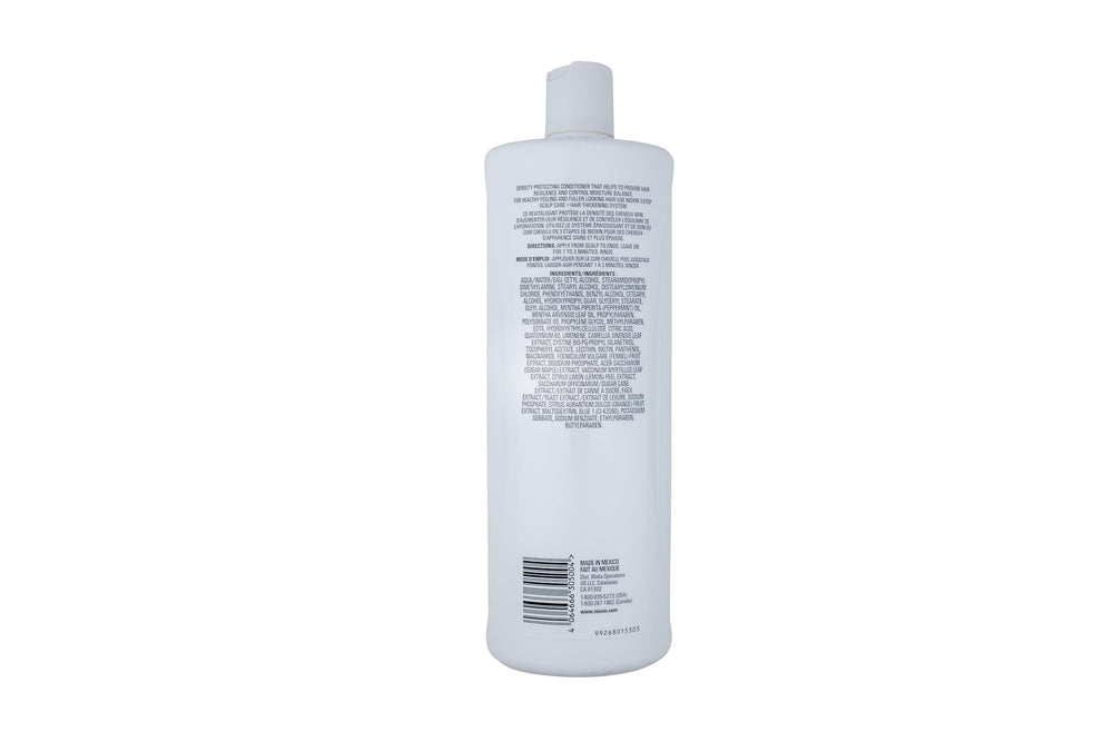 NIOXIN on bathroom shelf lifestyle image suggesting daily regimen use