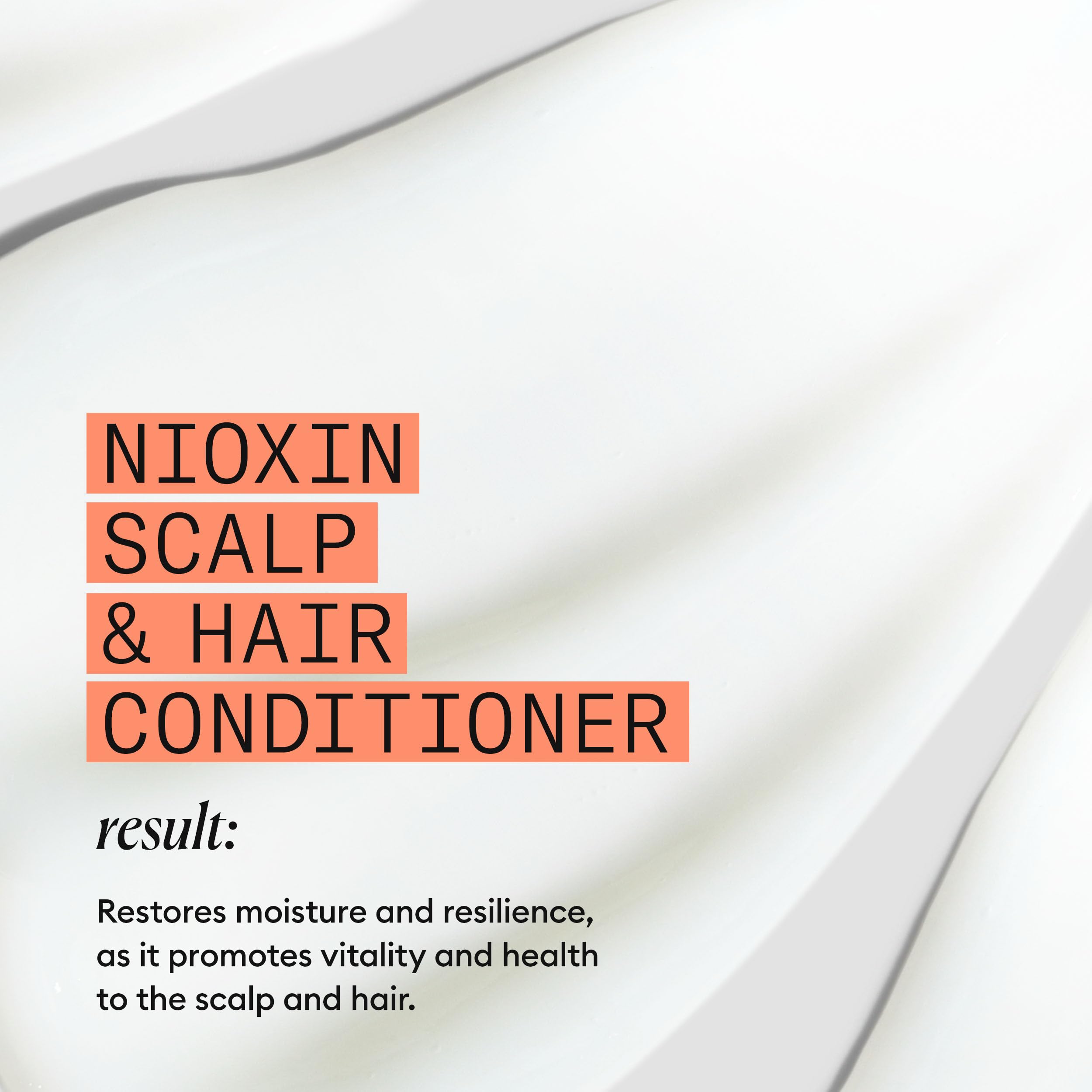 NIOXIN bottle held in hand showing actual product size and scale