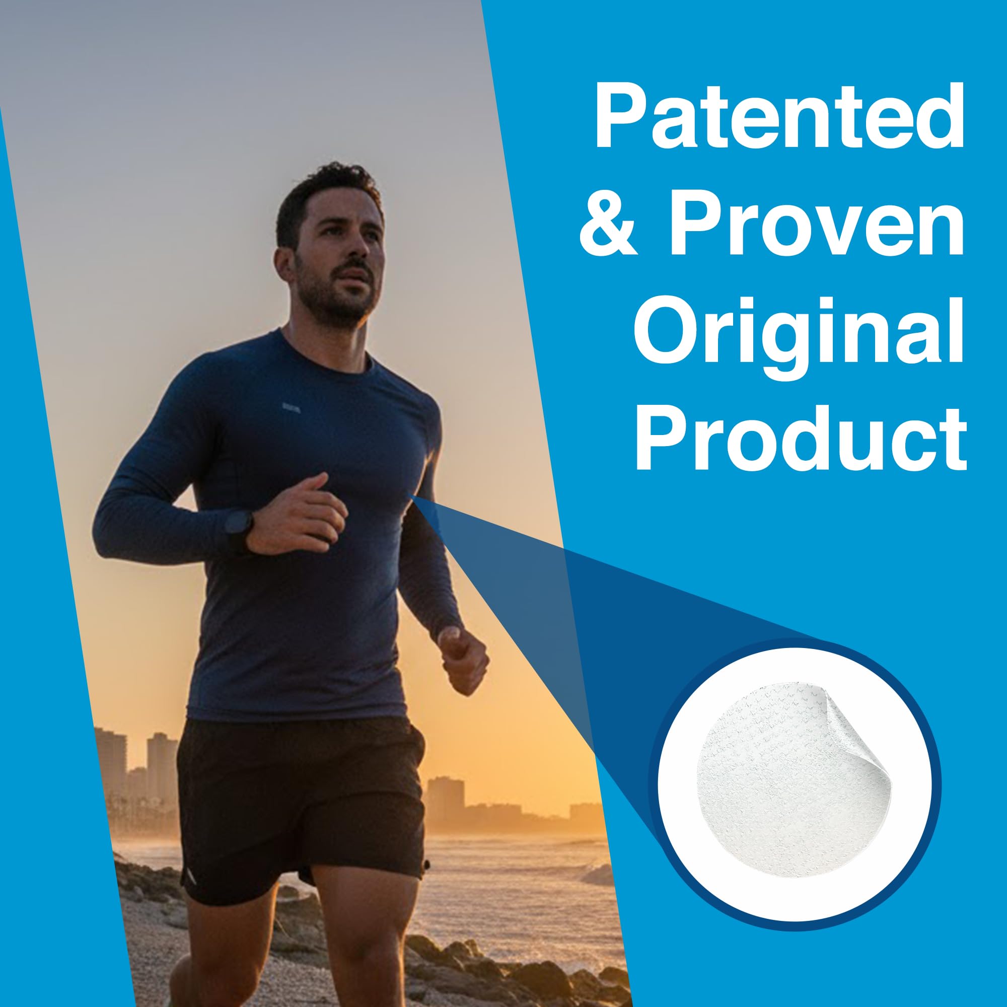 NipEaze applied on skin centered on areola for chafing prevention