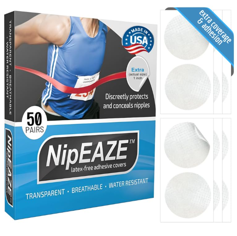 NipEaze front packaging showing 50 pairs and clear protective discs