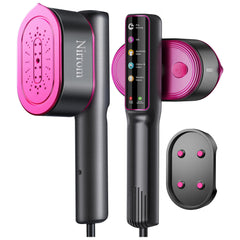 Nirrom travel steamer front view showing compact design and portability benefit