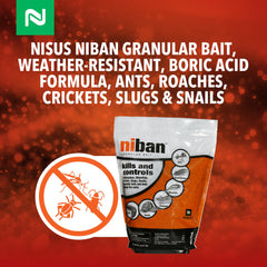 Nisus Niban granules applied along foundation to block pest entry