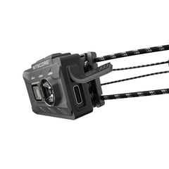 Nitecore NU20 headband detail with strap attachment for comfortable secure fit