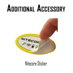 Hand holding Nitecore NU20 to show scale and ultralight 1.34 oz weight benefit