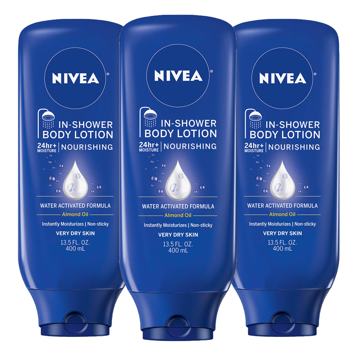 NIVEA front packaging showing multipack and clear product branding benefits quick hydration