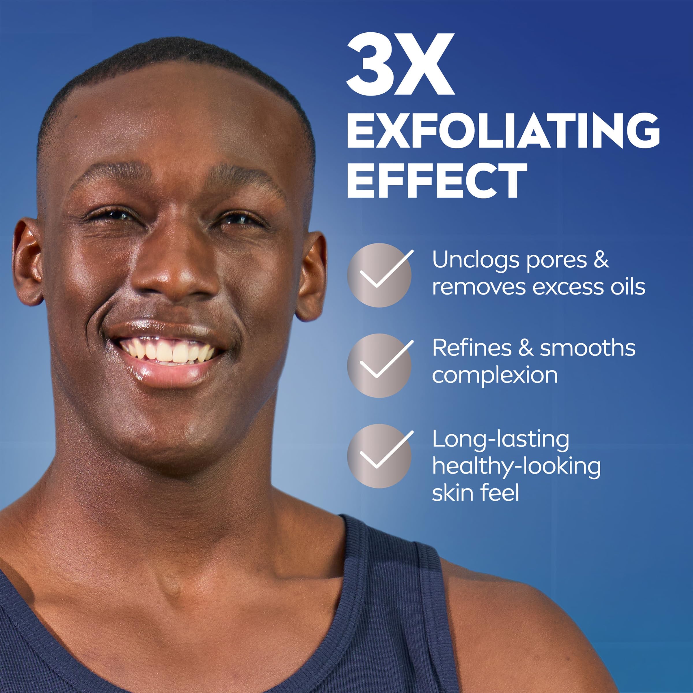 NIVEA MEN rinsing off at sink showing easy removal and fresh feel