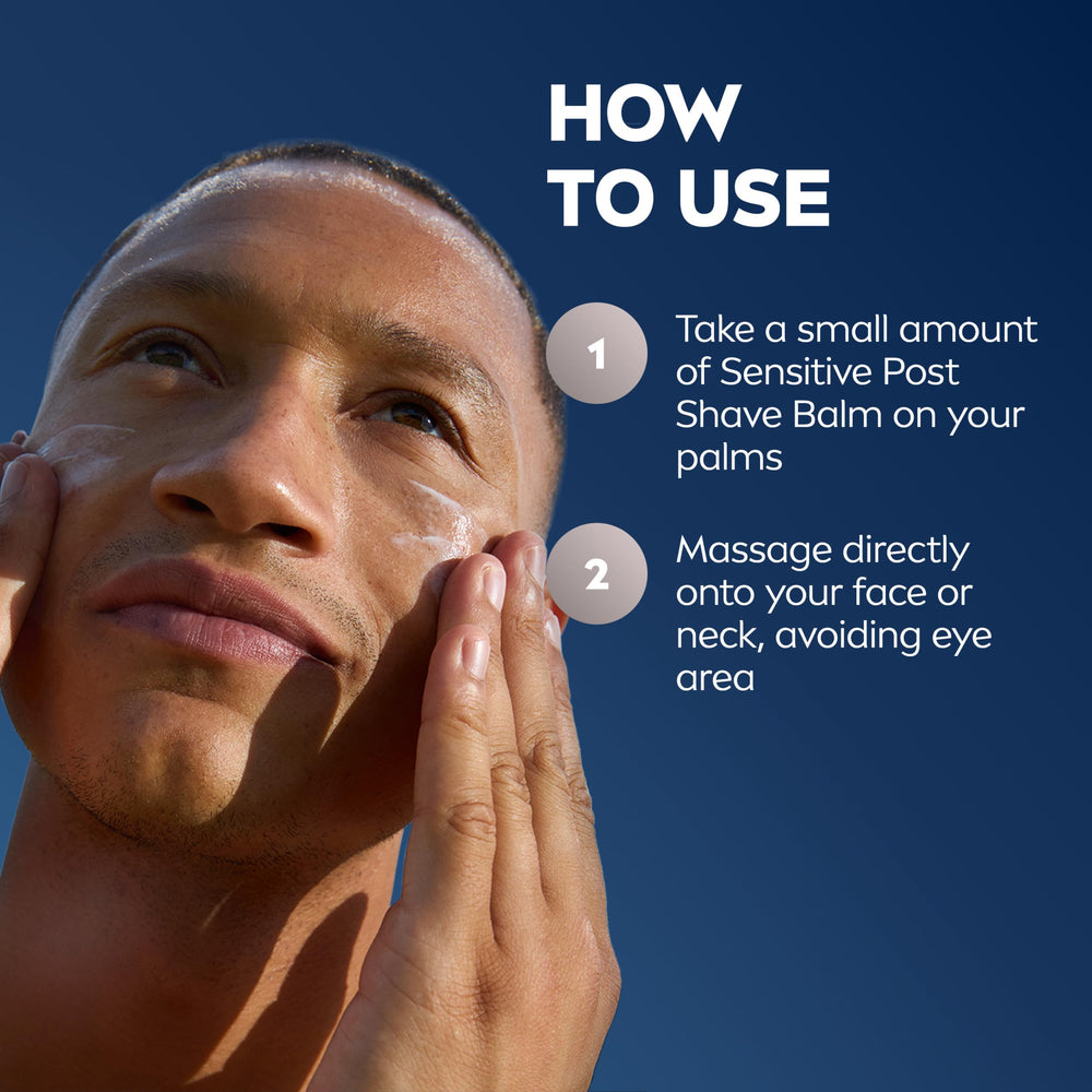 NIVEA MEN bottle placed beside shave gel and face wash for routine pairing