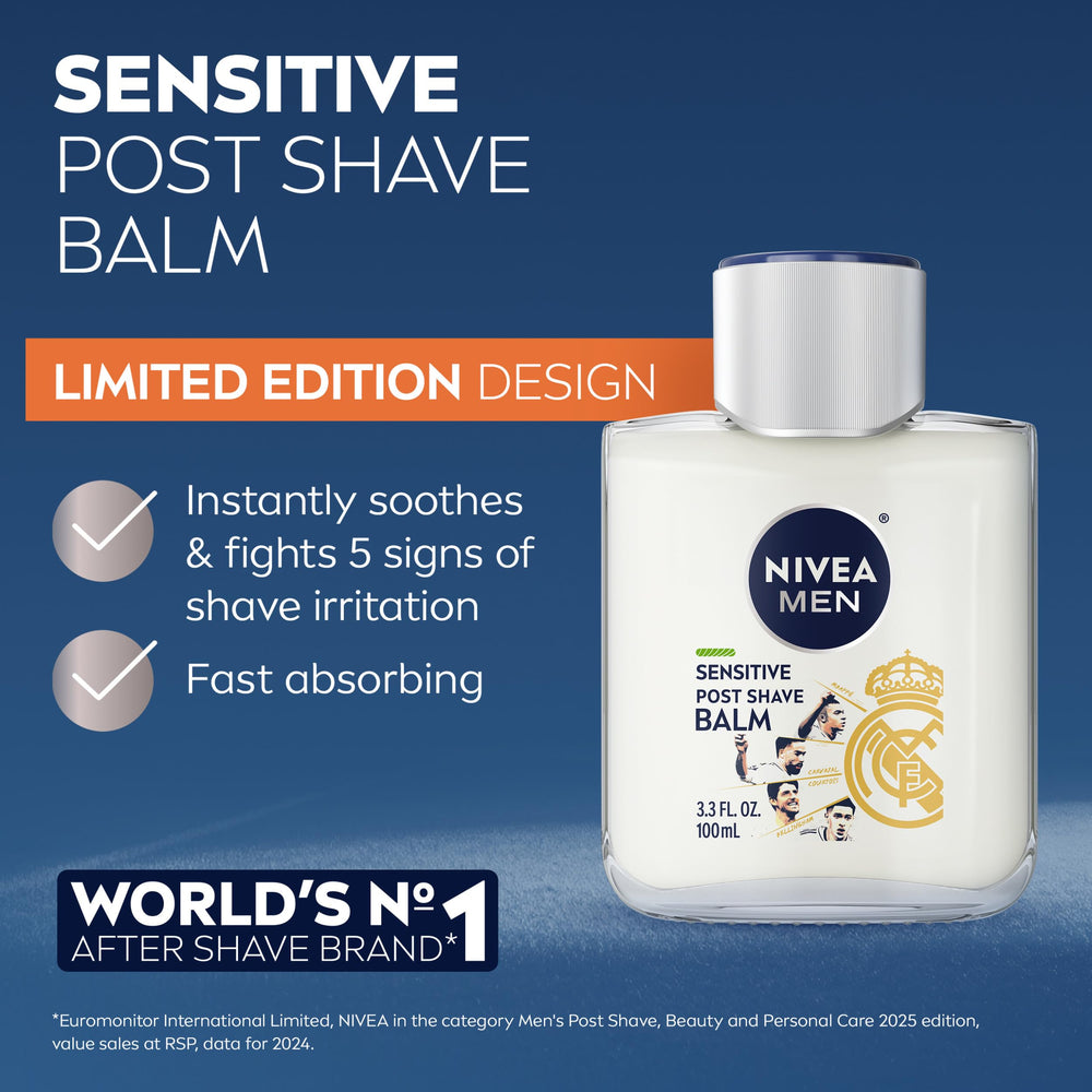 NIVEA MEN close-up of balm texture showing fast-absorbing, non-greasy finish