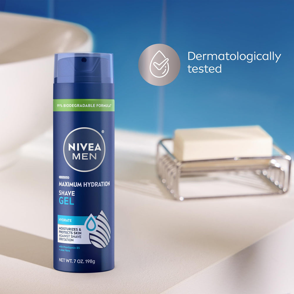NIVEA MEN razor gliding over lather demonstrating reduced friction and fewer nicks