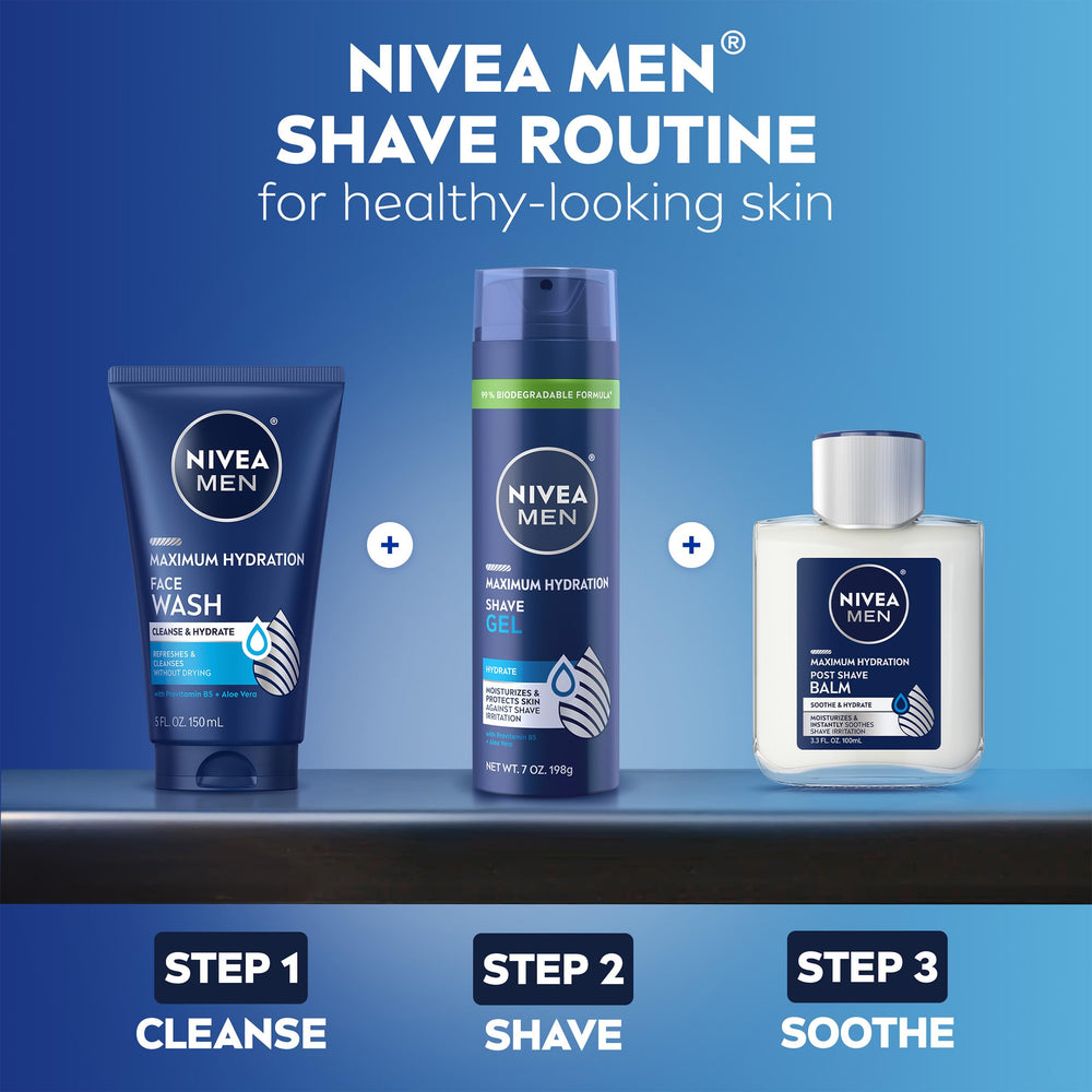 NIVEA MEN three-pack arranged to show value and supply for regular use