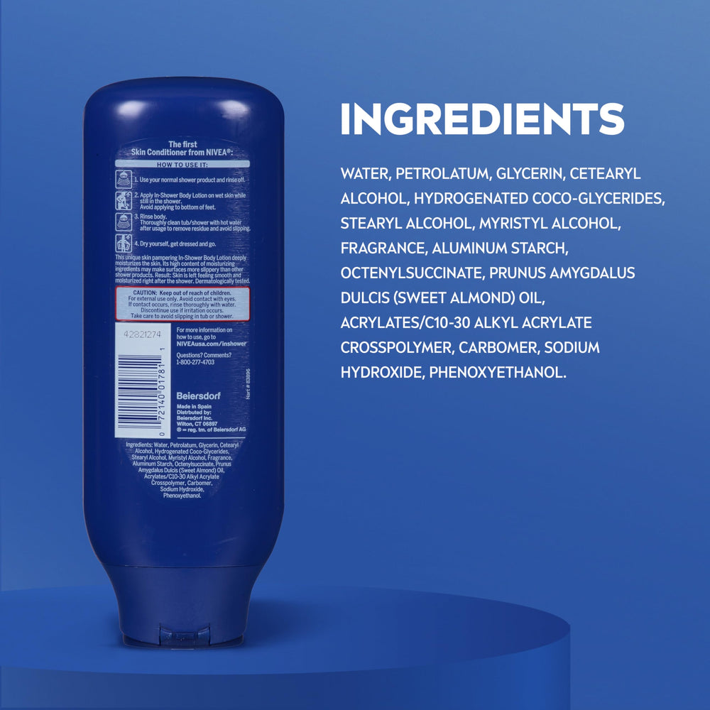 NIVEA three-bottle multipack stacked to show value and multiple-bathroom convenience